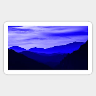 Monochrome Layered Landscape Sticker